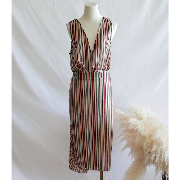 ZARA Trafaluc strip swim cover up size M - Picture 5 of 7